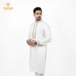 Luxury Panjabi - White Stripe (Eid Collection 2026) - Image 2