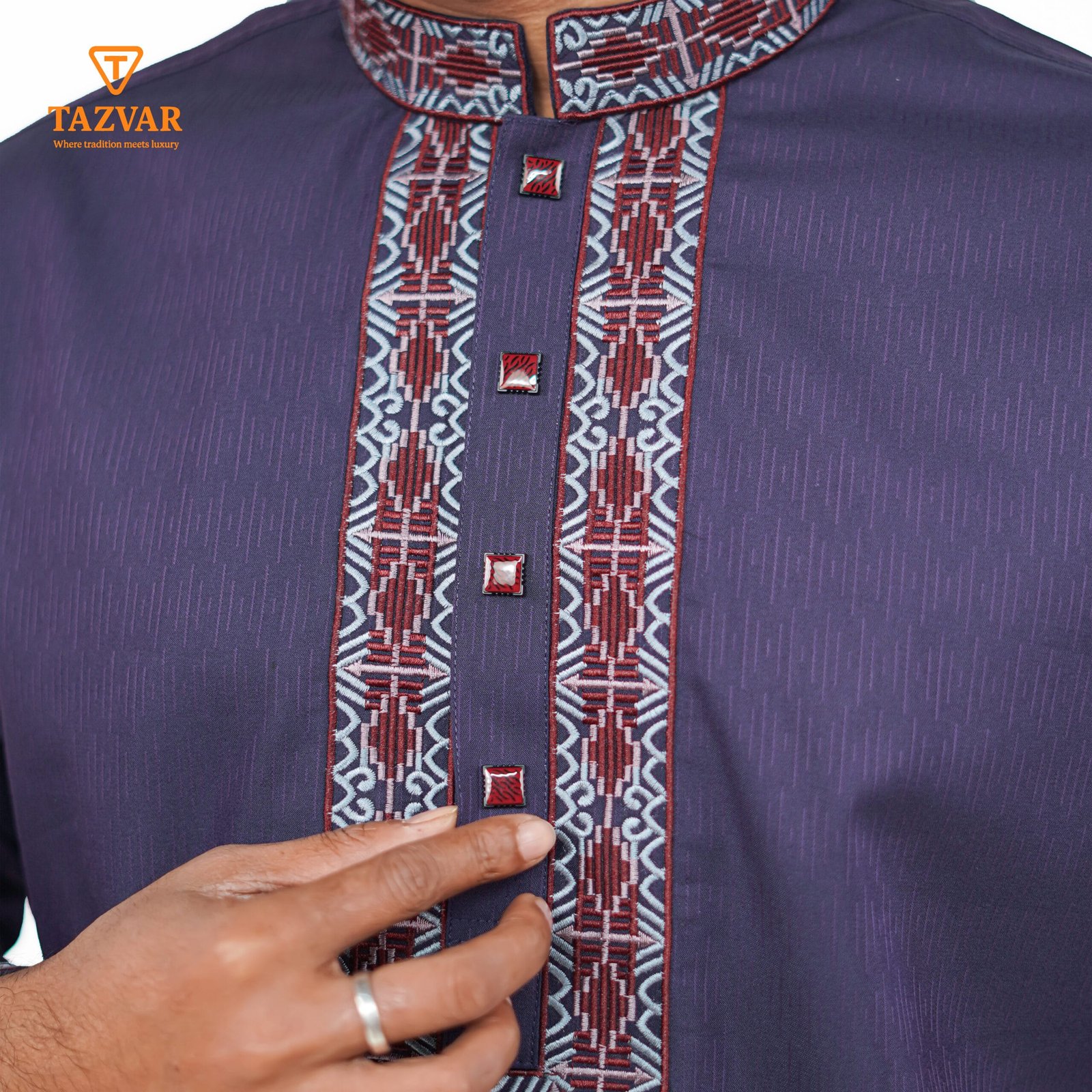 1c Luxury Panjabi - Midnight Purple (Eid DCollection 2026) - Image 1
