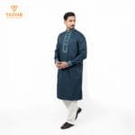 Luxury Panjabi - Deep Teal Blu (Eid DCollection 2026) - Image 3