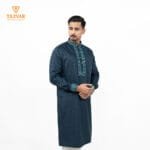 Luxury Panjabi - Deep Teal Blu (Eid DCollection 2026) - Image 2