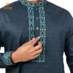 Luxury Panjabi - Deep Teal Blu (Eid DCollection 2026)