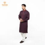 Luxury Panjabi - Deep Maroon (Eid Collection 2026) - Image 3