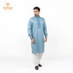 Luxury Panjabi - Sky Blu (Eid Collection 2026) - Image 3