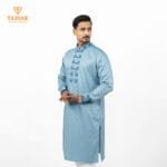 Luxury Panjabi - Sky Blu (Eid Collection 2026) - Image 2