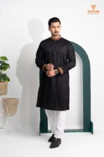 TAZVAR Black Premium Panjabi - Image 3