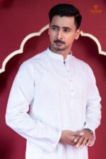TAZVAR Premium White Panjabi