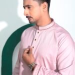 TAZVAR Soft Pink Premium Panjabi