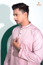 TAZVAR Soft Pink Premium Panjabi