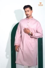 TAZVAR Soft Pink Premium Panjabi - Image 2