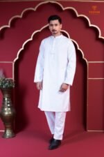 TAZVAR Premium White Panjabi - Image 3