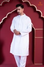 TAZVAR Premium White Panjabi - Image 2