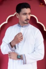 TAZVAR Premium White Panjabi