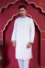 TAZVAR Premium White Panjabi - Image 2
