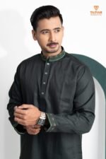 TAZVAR Prmium Sea Green Panjabi