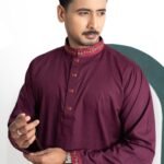 TAZVAR Maroon Premium Panjabi